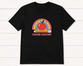Teacher Assistant Rainbow Apple Shirt-Black