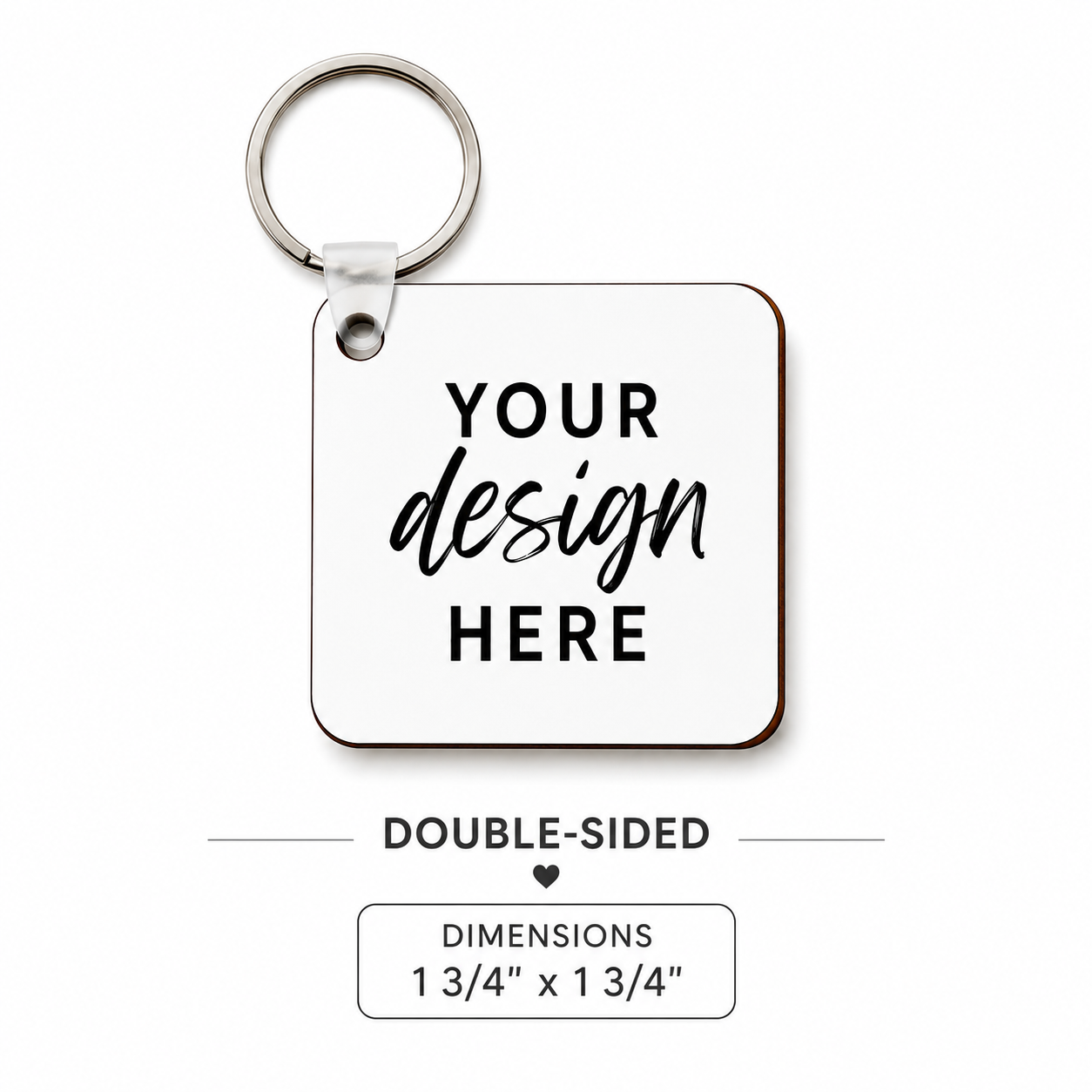 Custom Photo MDF Keychain – Double-Sided Sublimation
