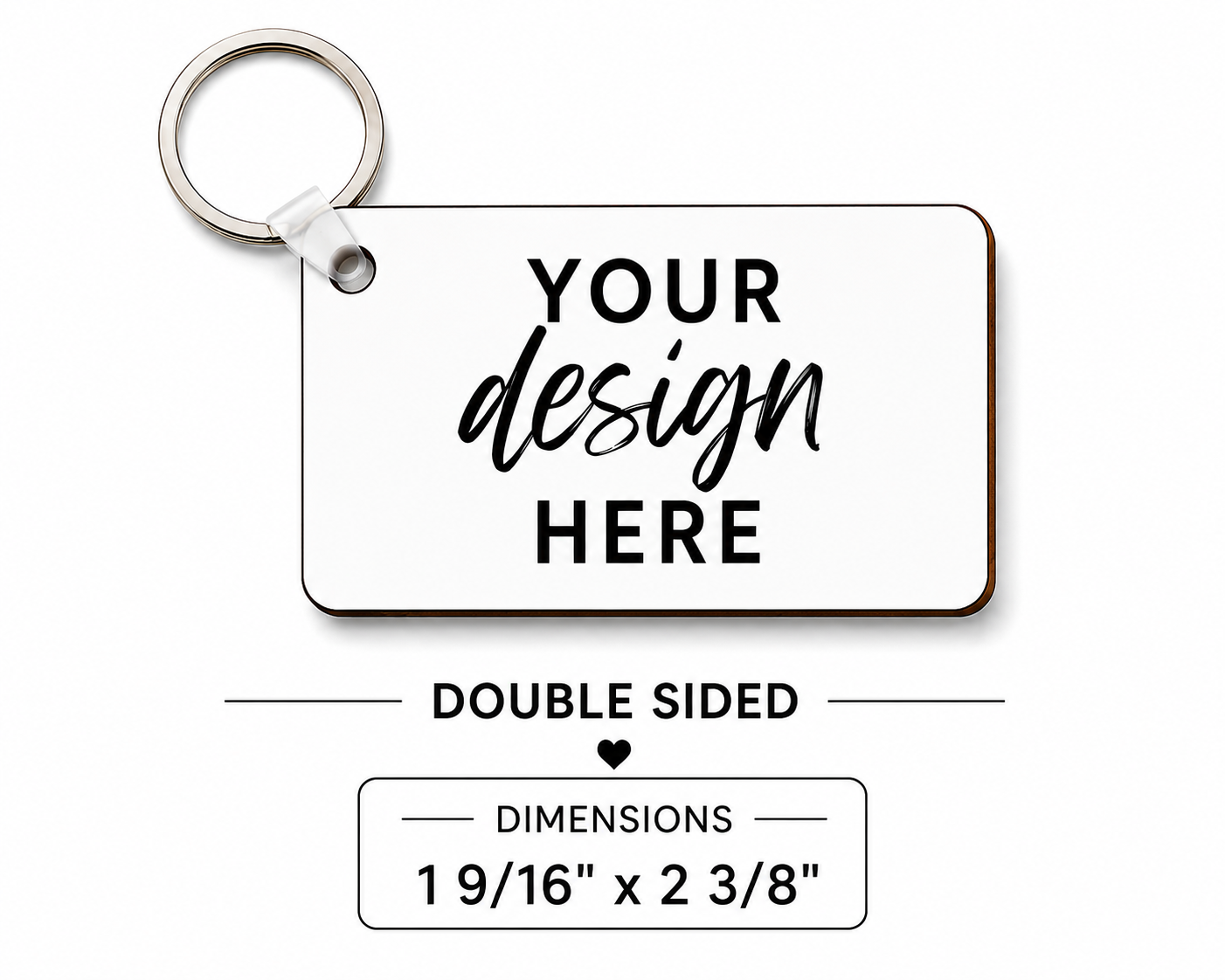 Custom Photo MDF Keychain – Double-Sided Sublimation