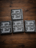 Laser Engraved Monogramed Slate Coster 4 pack