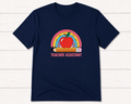 Teacher Assistant Rainbow Apple T-Shirt-Navy