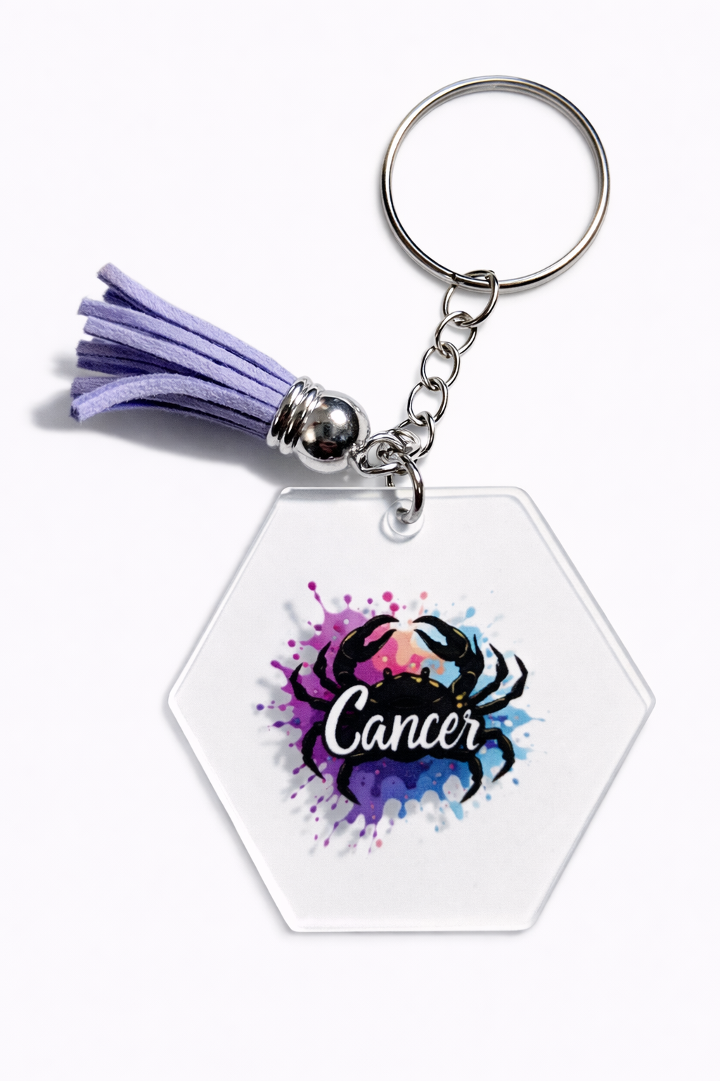 Zodiac Watercolor Splash Keychain