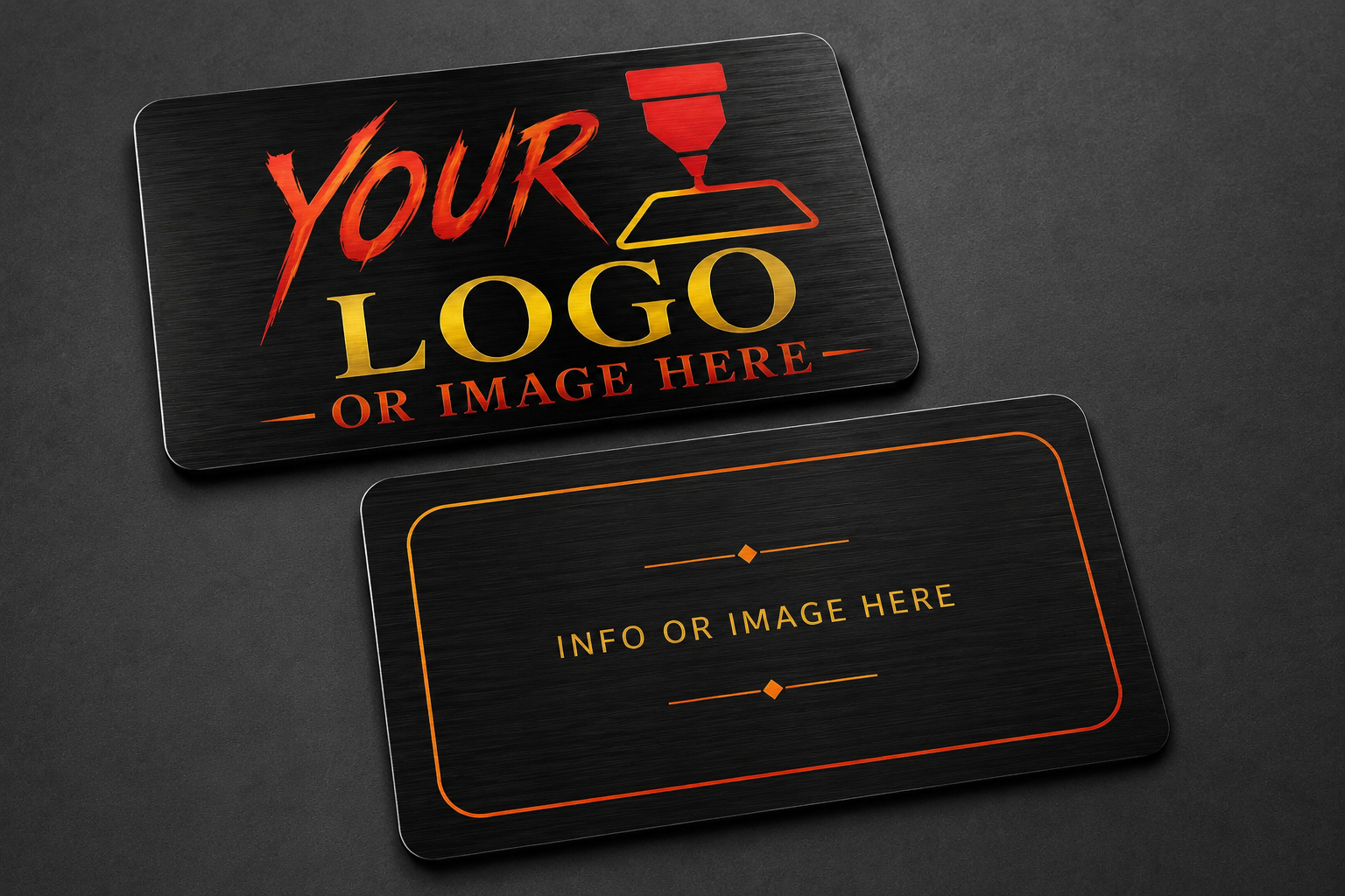 Custom Double-Sided Aluminum Business Cards with QR Code Option