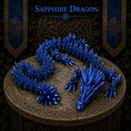 Sapphire Crystal Dragon – Articulated 3D Printed Dragon